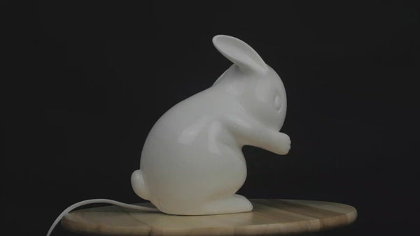 video of childrens nursery interiors lamp white rabbit light switching on and off with light shinning from the inside from white rabbit england